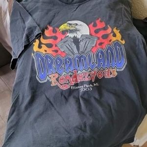 2003 Dreamland Rendezvous Motorcycle Rally M Vintage T Shirt